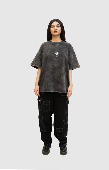 “ ROSE ” ACID WASH OVERSIZED T-SHIRT