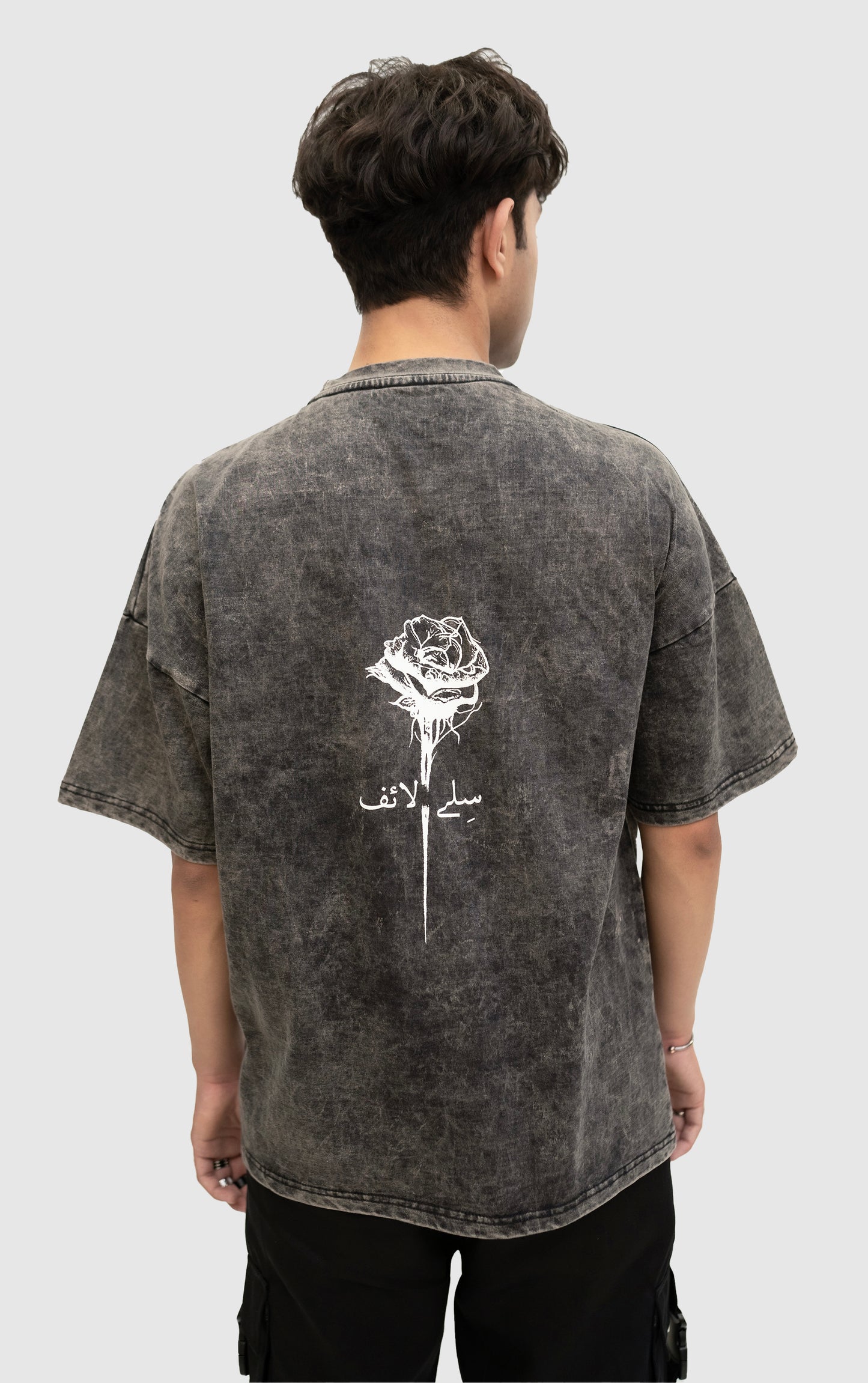 “ ROSE ” ACID WASH OVERSIZED T-SHIRT