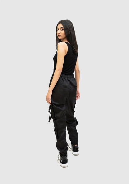 Black Bondage Cargo Trouser