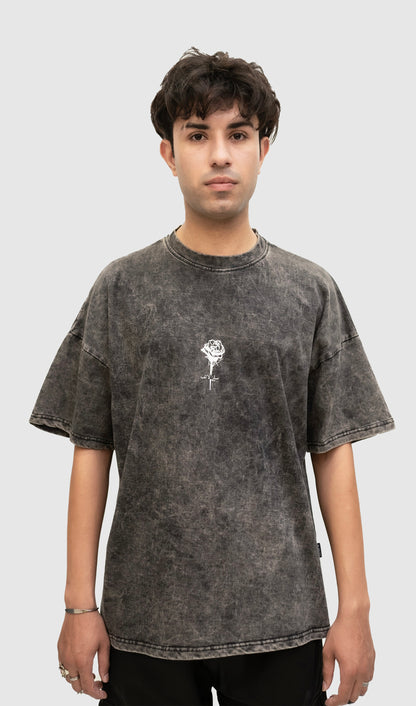 “ ROSE ” ACID WASH OVERSIZED T-SHIRT