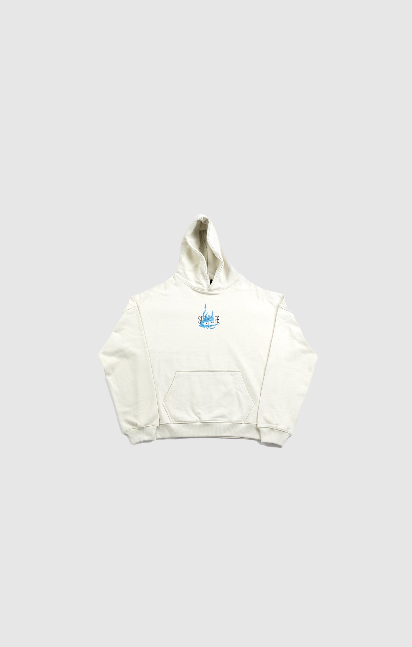 BEIGE WHITE HOODIE