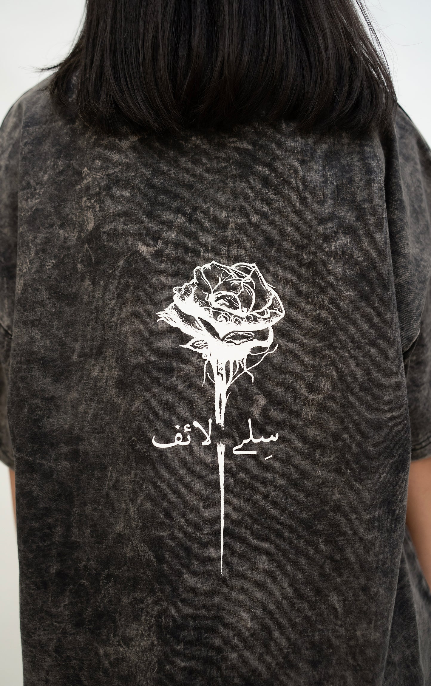 “ ROSE ” ACID WASH OVERSIZED T-SHIRT