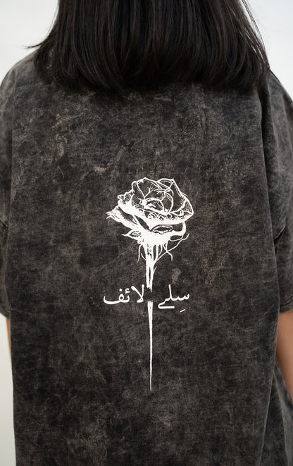 “ ROSE ” ACID WASH OVERSIZED T-SHIRT