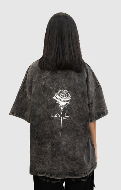 “ ROSE ” ACID WASH OVERSIZED T-SHIRT