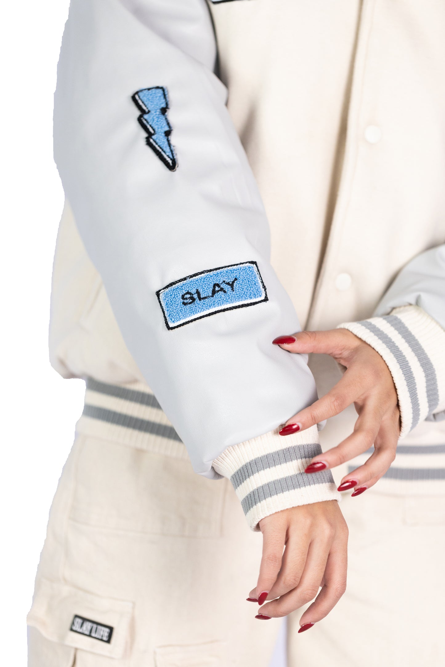 SLAY STAR VARSITY BOMBER JACKET