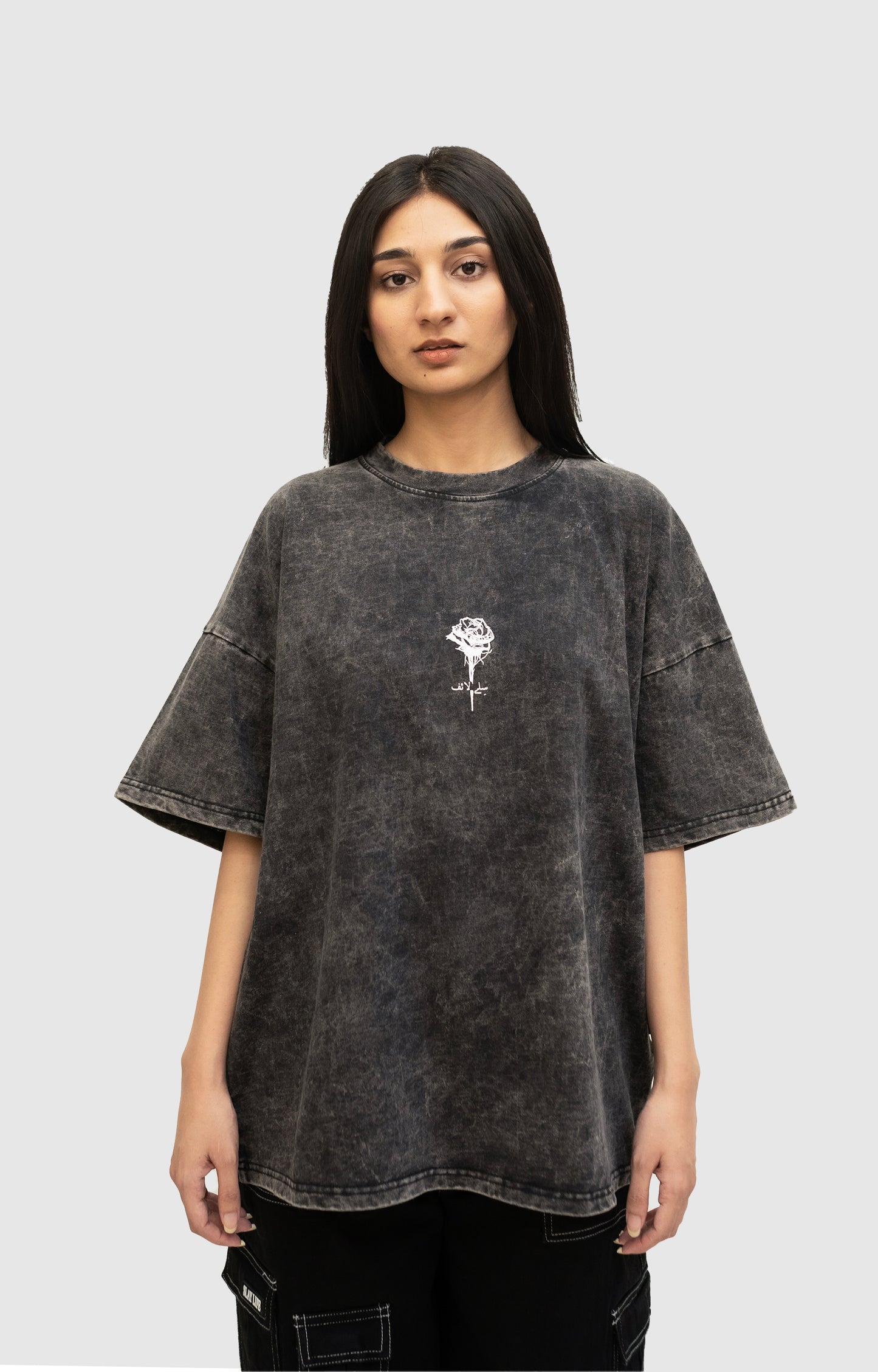 “ ROSE ” ACID WASH OVERSIZED T-SHIRT