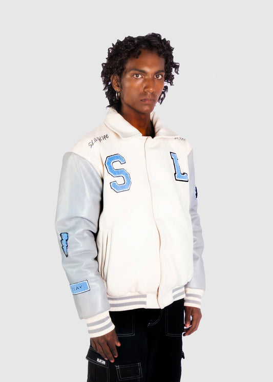 SLAY STAR VARSITY BOMBER JACKET