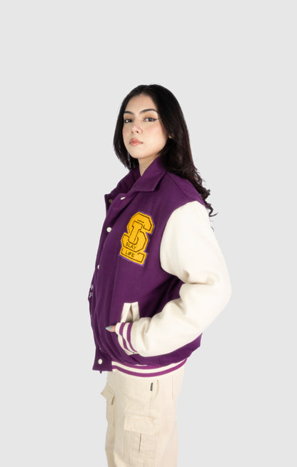 SLAY BELL VARSITY BOMBER JACKET