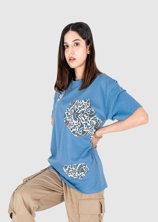 Blockprint French Blue T-Shirt